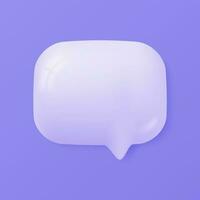 3d speech bubbles. Conversation to comment. empty text frame vector