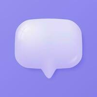 3d speech bubbles. Conversation to comment. empty text frame vector