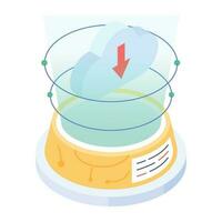 Modern of Server Racks Isometric Icon vector