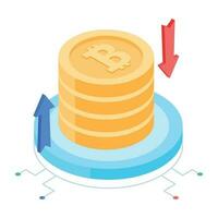 Trendy isometric icon of digital wallet vector