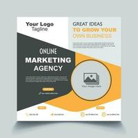 Digital marketing agency social media post template vector