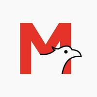 Initial Letter M Eagle Logo Design. Transportation Symbol Vector Template