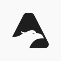 Letter A Eagle Logo Design. Transportation Symbol Vector Template