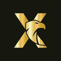 Letter X Eagle Logo Design. Transportation Symbol Vector Template