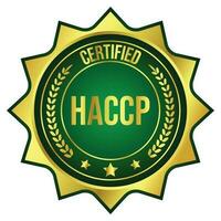 Hazard Analysis Critical Control Point Or HACCP Certified Badge, Label, Stamp, Rubber, Food And Drug Administration Approved, Health And Medicine Related Design, Product Label Vector Illustration