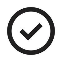 Check Mark Icon Vector, Checkmark Icon, Approved Symbol, Confirmation Sign, Design Elements, Checklist, Positive Thinking Sign, Correct Answer Flat Icon Vector Illustration