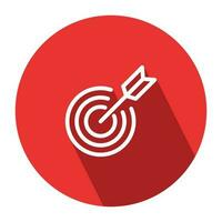 Bullseye Target Icon, Arrow Dart Targeting Symbol, Archery Target Icon, Dart Targeting Market Logo For Success, Winning, Destination, Success Strategy Design Elements Vector Illustration