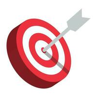 Bullseye Target Icon, Arrow Dart Targeting Symbol, Archery Target Icon, Dart Targeting Market Logo For Success, Winning, Destination, Success Strategy Design Elements Vector Illustration