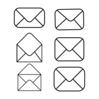 conjunto color mensaje icono vector, bandeja de entrada icono, correo electrónico icono, sobre correo icono y burbuja charla icono vector ilustración para web y móvil aplicaciones contacto íconos
