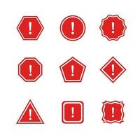 Dangerous icon with various shapes suitable to complete your attractive design vector