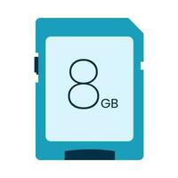 icono Dakota del Sur tarjeta adaptador con 8gb memoria a completar tu atractivo diseño vector