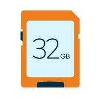 icono Dakota del Sur tarjeta adaptador con 32 gb memoria tamaño, adecuado para completando sitios web, carteles y otros vector