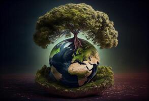 Planet Earth Celebrate Arbor Day. . photo