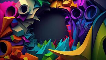 3D Colorful Background . photo
