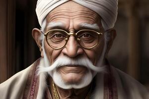 Photo old man on parsi new year..