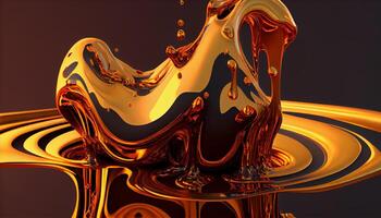 Liquid Molten Gold. . photo