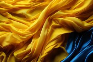 Independence day of Ukraine with Ukrainian flag. photo