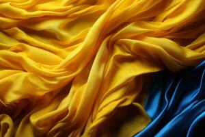 Independence day of Ukraine with Ukrainian flag. AI Generated photo