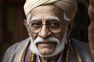 Photo old man on parsi new year..