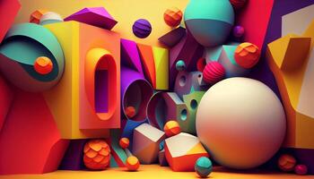 3D Colorful Background . photo