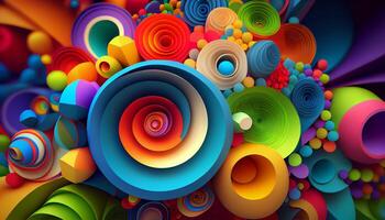 3D Colorful Background . photo