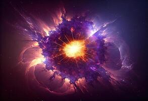 Creative abstract Particles background. Space nebula start burst. photo