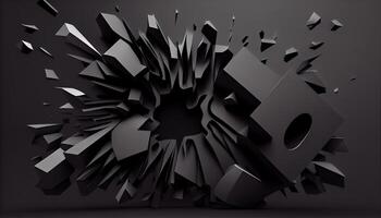 Abstract 3D black Background . . photo