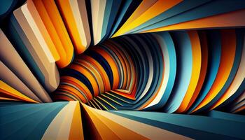 Abstract 3D Background with Stripes. . photo