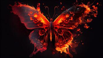 Bright Fiery Butterfly. . photo