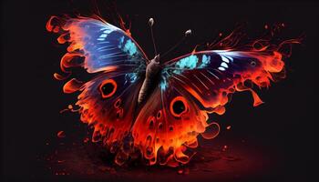 Bright Fiery Butterfly. . photo