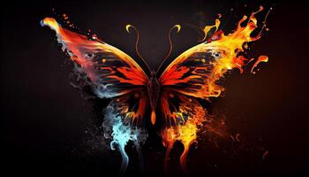 Bright Fiery Butterfly. . photo