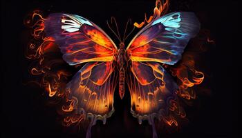 Bright Fiery Butterfly. . photo