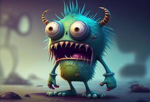 Cartoon monster . . photo