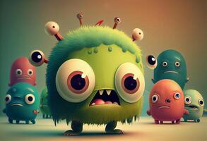 Cartoon monster kawaii . . photo