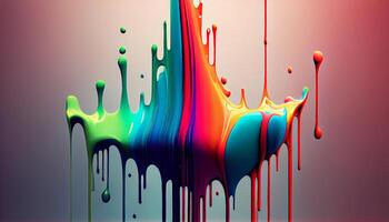Dripping Chromatic Paint . . photo
