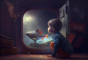 Kid book imagination. . photo