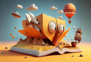 Kid book imagination. . photo