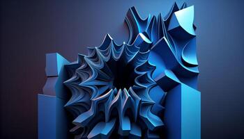 Modern Abstract 3D blue Background. . photo