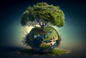 Planet Earth Celebrate Arbor Day. . photo