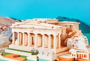 Acropolis of Athens paper art. photo