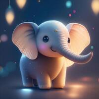 Very detailed cute elephant. . photo