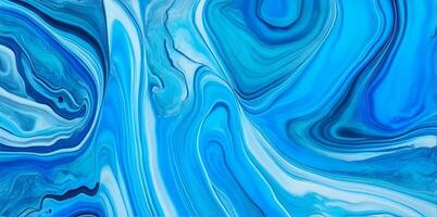 Beautiful abstract fluid art background texture. ink and blue mixed texture. AI Generated. photo