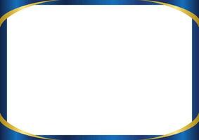 Certificate of appreciation template, golden blue color. Clean modern certificate. Blank certificate border template with luxury and modern line pattern. Suitable for education and business award. vector