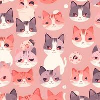 Pattern with multiple cats. . photo