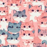 Pattern with multiple cats. . photo