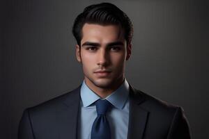 Young businessman looking at camera. AI Generated photo