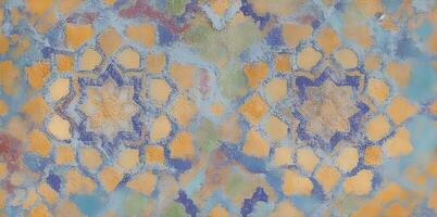 Colorful abstract tile texture background. Moroccan ancient textile. photo
