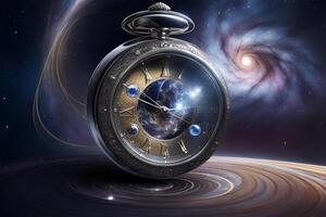 Time and space. AI Generated photo