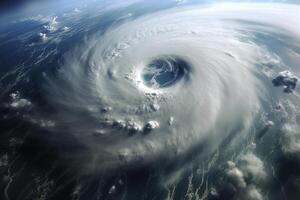 A hurricane over the sea. photo
