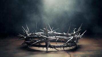 Crozier crown of thorns. AI Generated photo